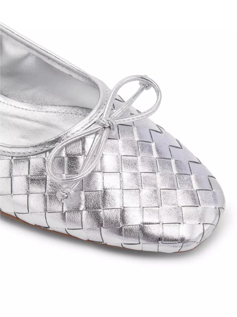 Schutz Arissa Metallic Woven Leather Flats 5