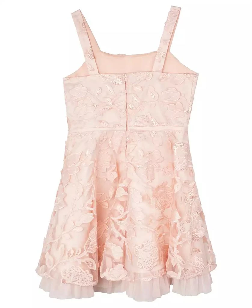 Rare Editions Big Girls Sequin and Embroidered Mesh Social Dress 2