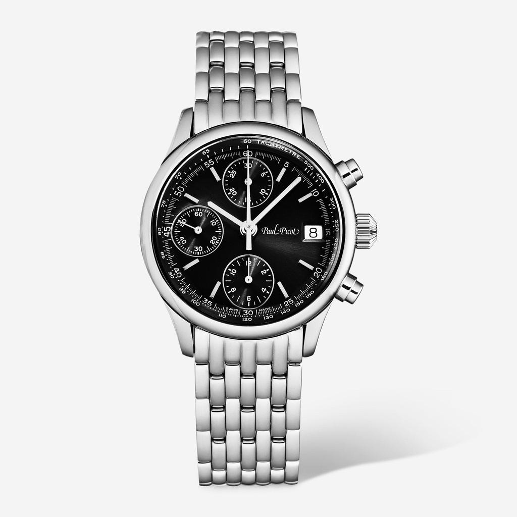 Paul Picot Paul Picot Telemark Chronograph Black Dial Stainless Steel Men's Automatic Watch P4102.20.331/B