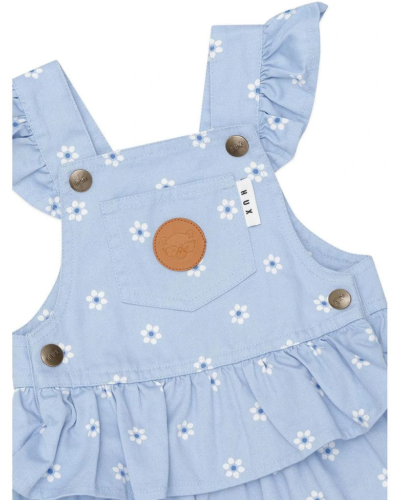 Huxbaby Girls' Ditsy Floral Chambray Tiered Overall Dress - Baby 2