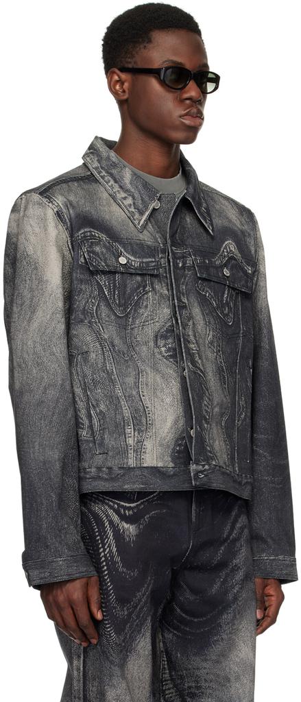 CAMPERLAB Gray Trompe L'œil Denim Jacket