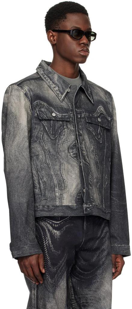 CAMPERLAB Gray Trompe L'œil Denim Jacket 2