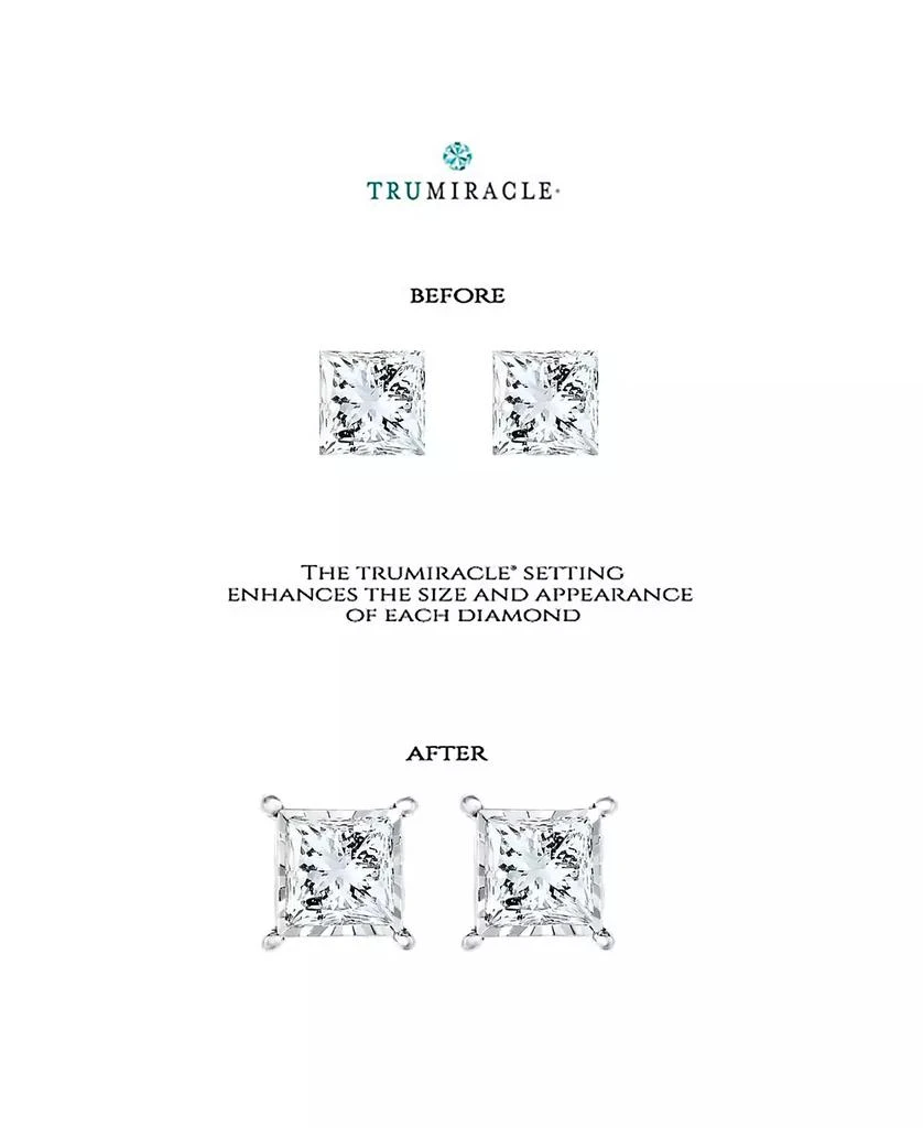 TruMiracle Diamond Princess 18" Pendant Necklace (1/2 ct. t.w.) in 14k White, Yellow, or Rose Gold 4