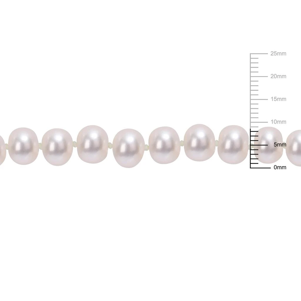 Mimi & Max 7-7.5mm Cultured Freshwater Pearl 18" Strand with Sterling Silver Ball Clasp 3
