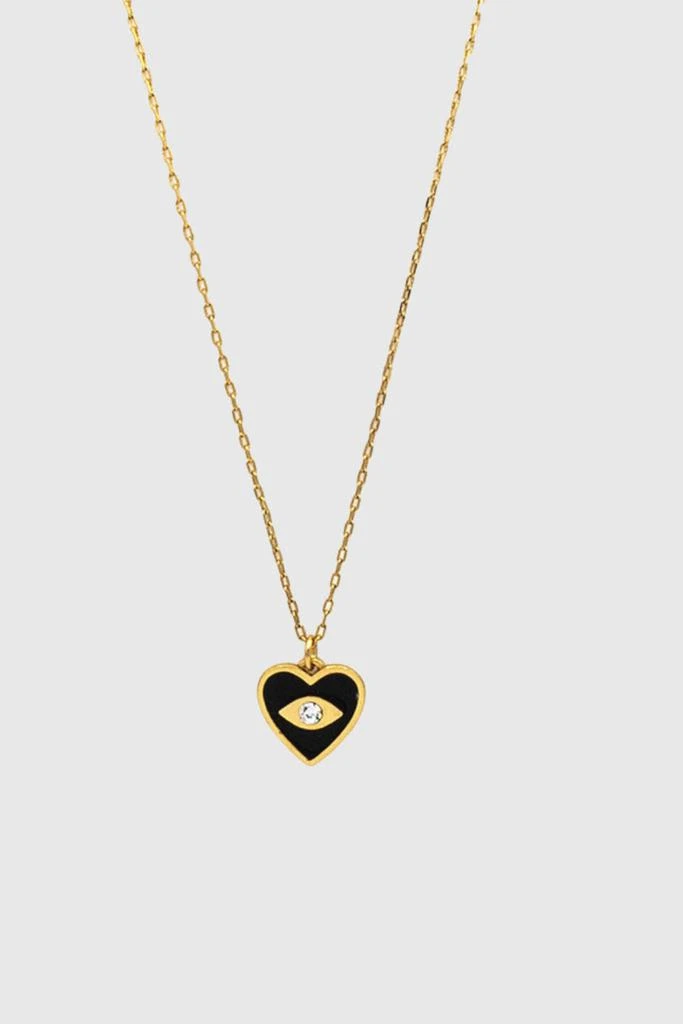 Rebecca Minkoff Evil Eye Enamel Heart Pendant Necklace 2
