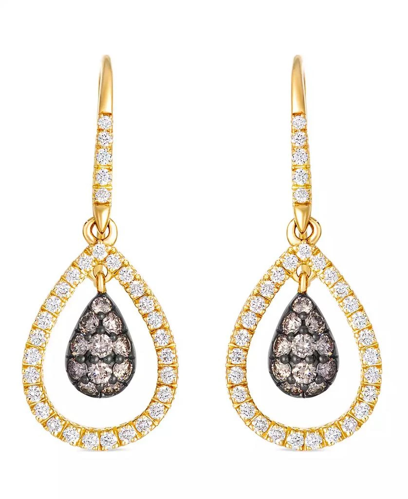 Le Vian Vanilla Diamond (0.10 ct. t.w.) 
Chocolate Diamond (0.24 ct. t.w.) Earrings in 14k Honey Gold