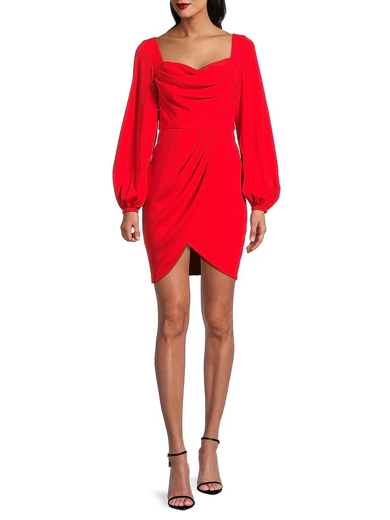 Black Halo Tonja Draped Knee-Length Dress 2