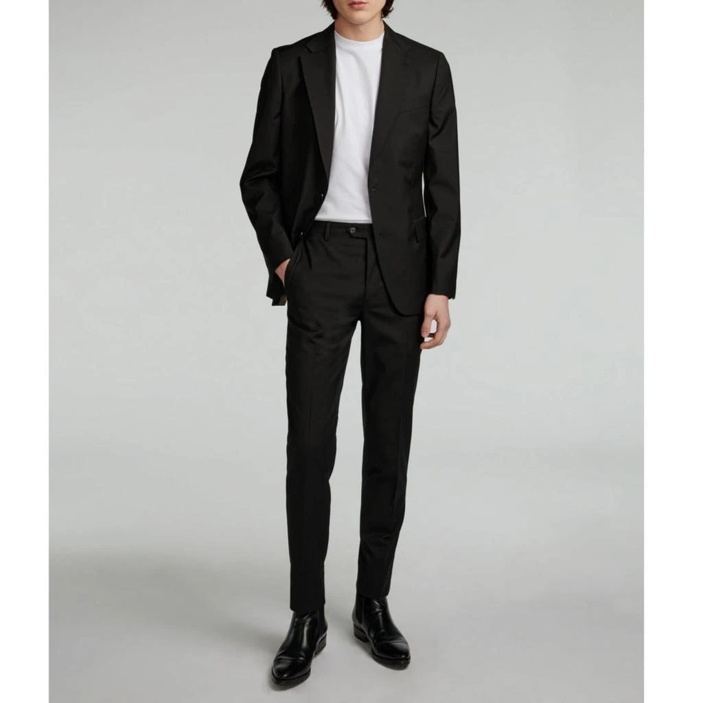 预计3周后发货 Fursac Fursac - Costume En Toile De Laine - Noir 1