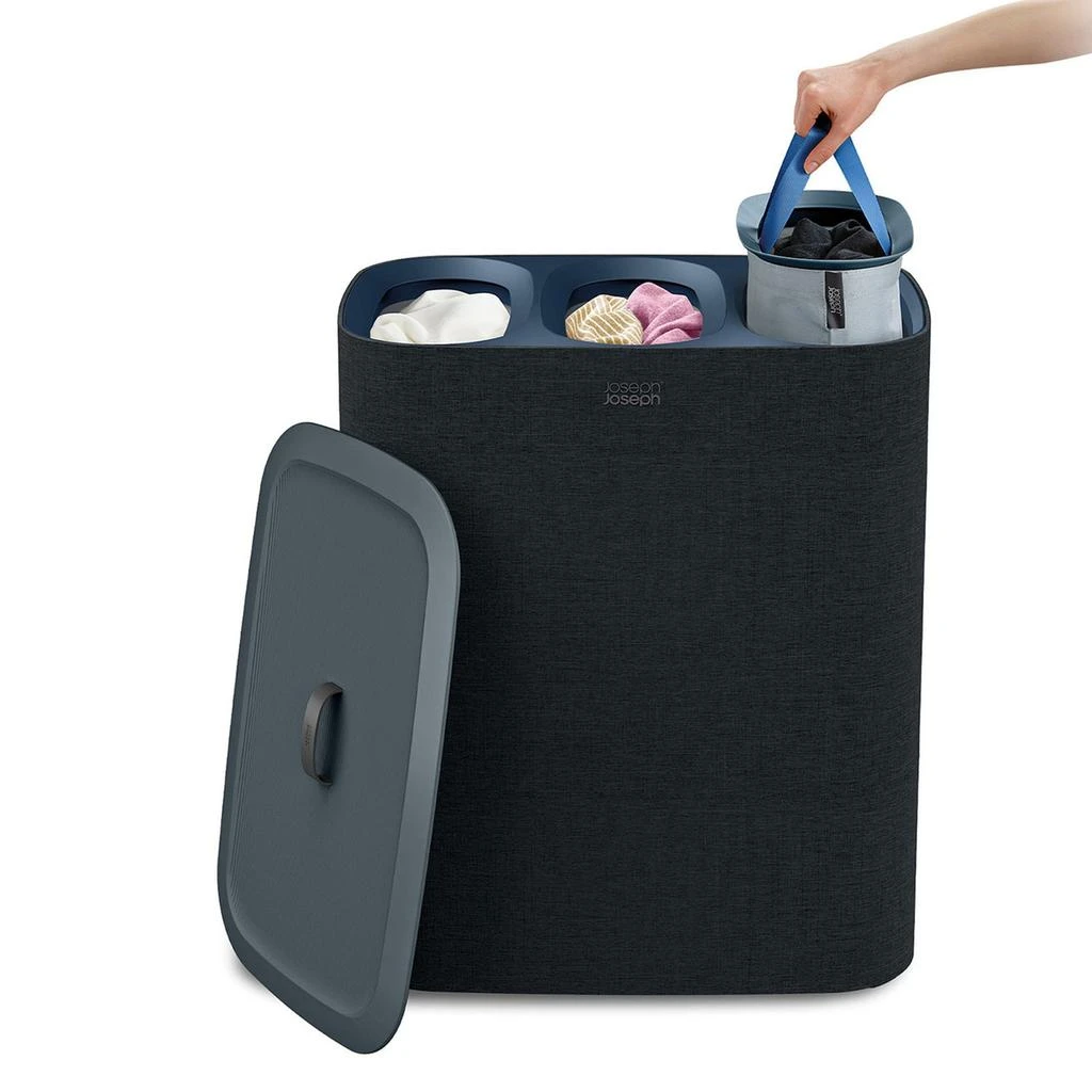 Joseph Joseph Joseph Joseph Tota 90-Litre Laundry Separation Basket - Black 2