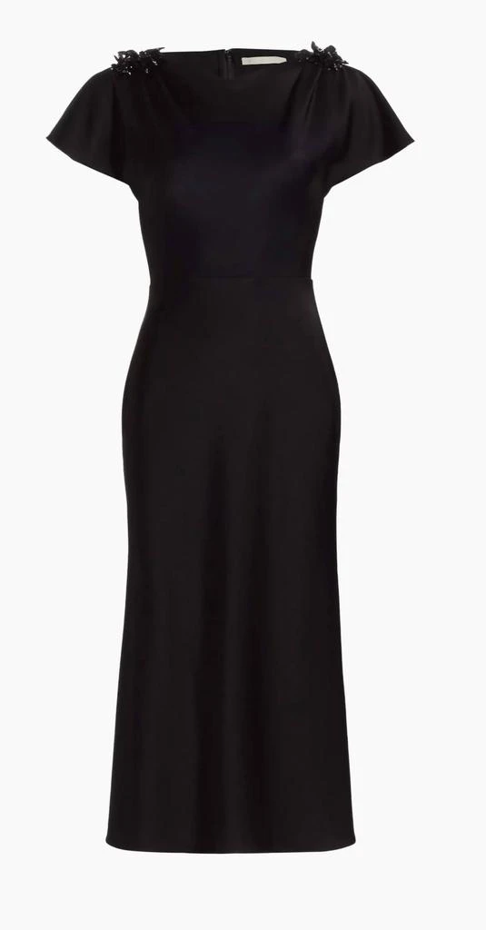 knee length dresses for ladies Jason Wu Crystal-Beaded Moire Taffeta Midi Dress – Runway Catalog main image 1