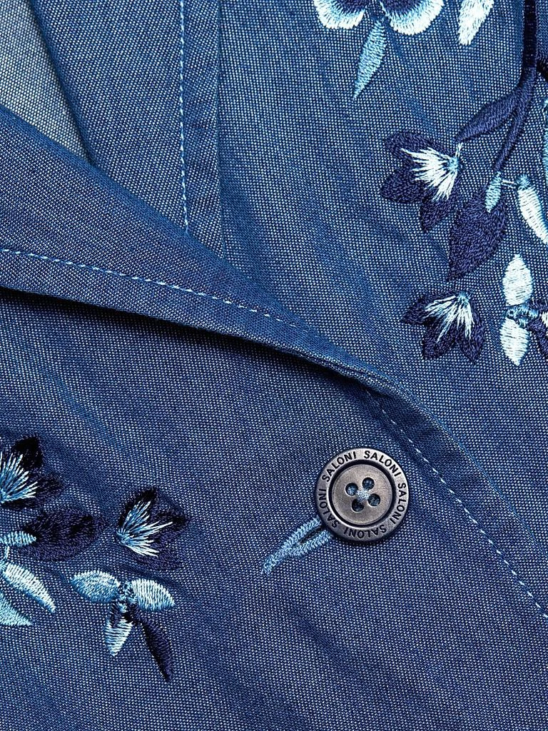 Saloni Livi Embroidery Denim Mini Shirtdress 7