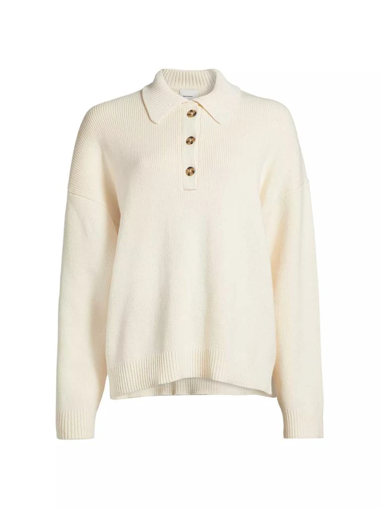 Reformation Brooklyn Cotton Polo Sweater 1
