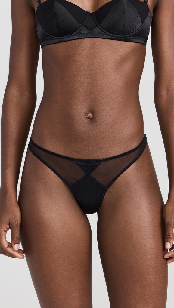 Fleur du Mal Top Stitch Thong