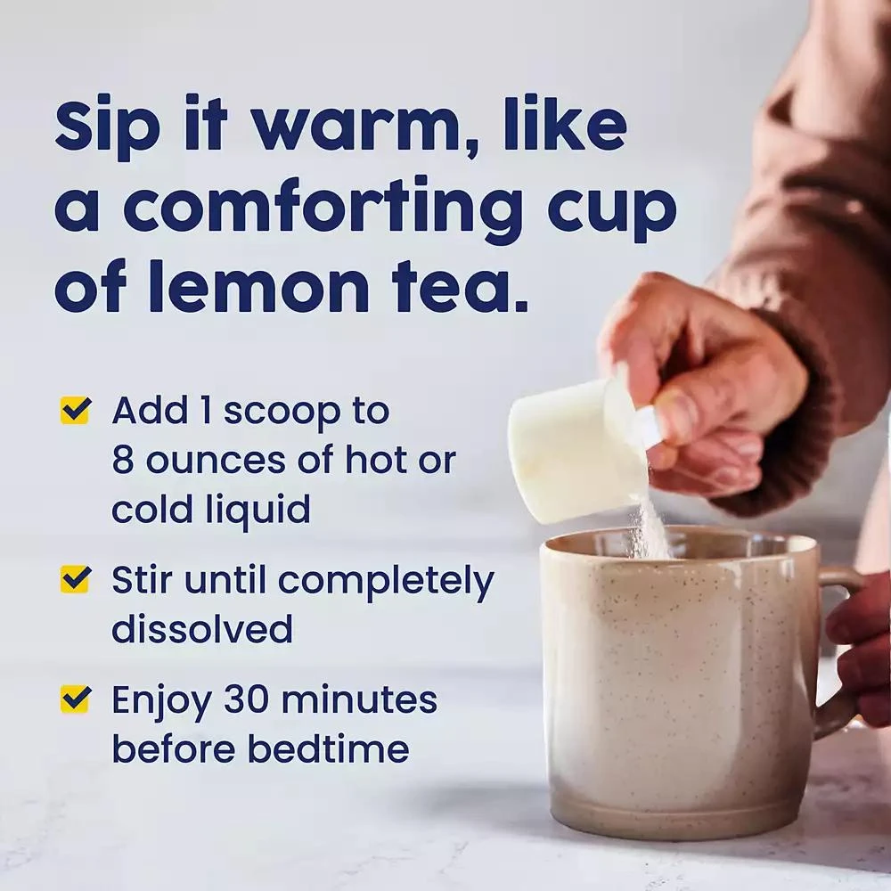 NativePath Collagen PM - Lemon Nighttime Collagen Peptides Powder with Magnesium, GABA, L-Theanine and Melatonin - 20 Servings 6