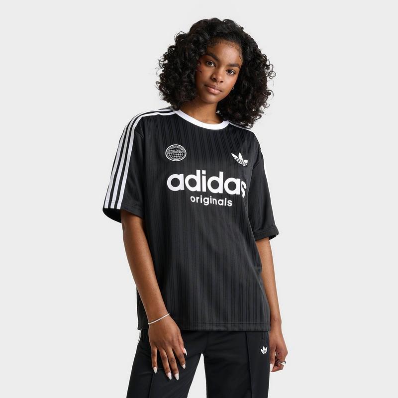 Adidas Women's adidas Originals 3 Stripes Oversized Soccer Jersey T-Shirt