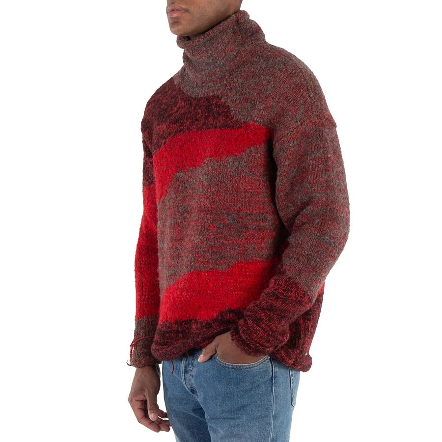 Viridi-Anne Men
s Red Reversible Grunge Sweater 2