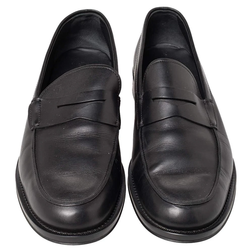 Tod's Tod's Black Leather Penny Slip On Loafers Size 45 3