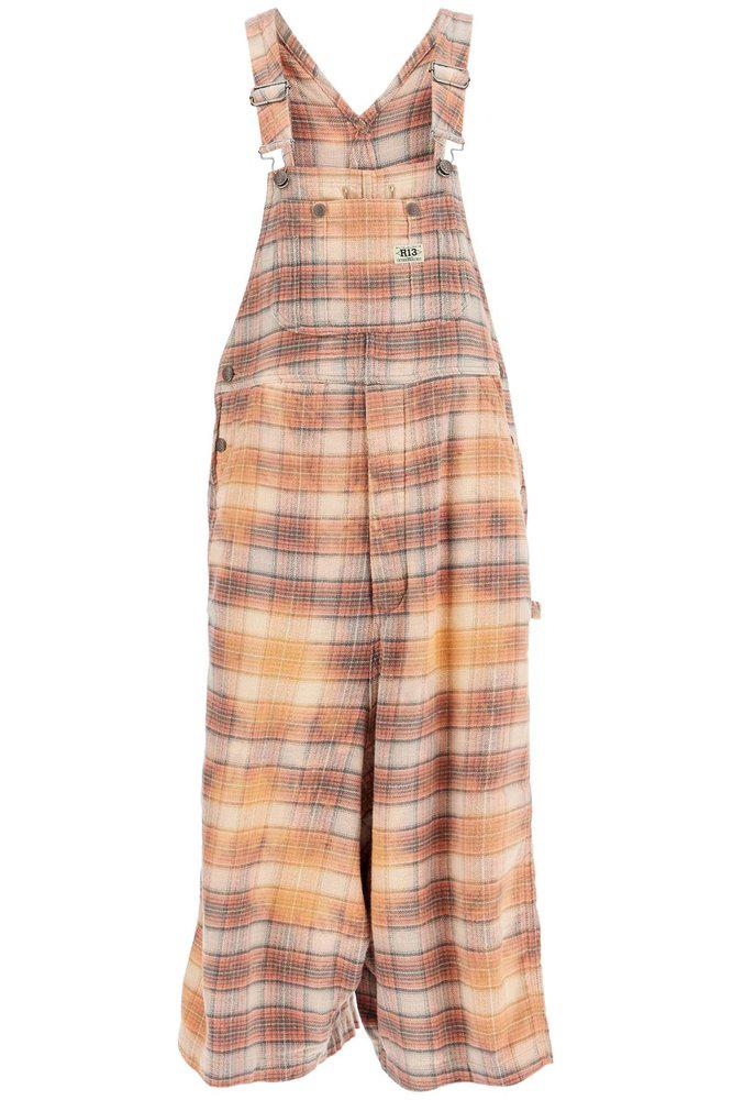 R13 R13 Checked Jumbo Overalls