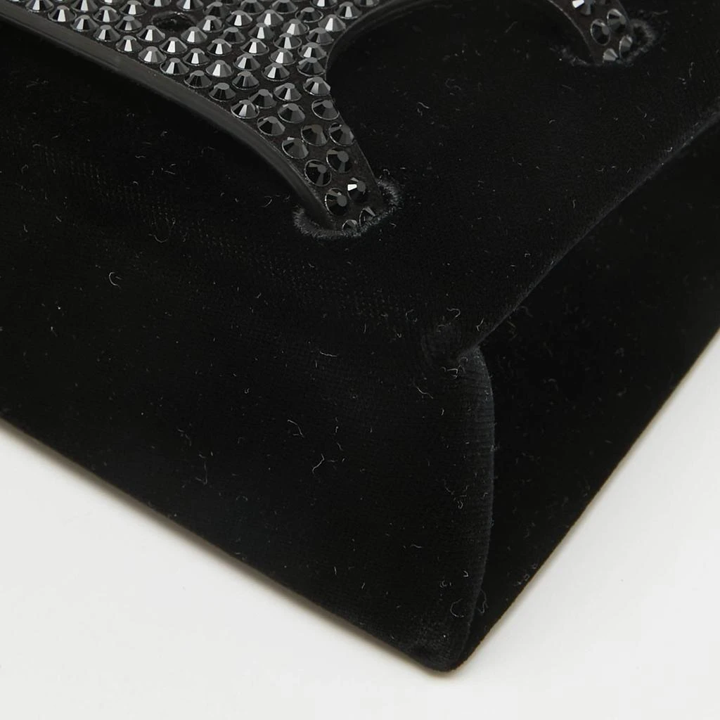 MAISON MARGIELA Maison Margiela Black Velvet Micro Embellished Snatched Hobo 11