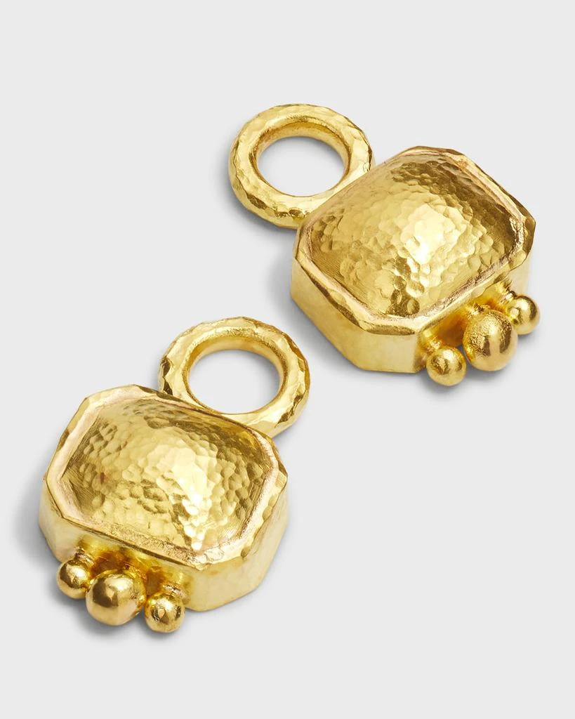Elizabeth Locke Gold Earring Pendants with Gold Dots 3