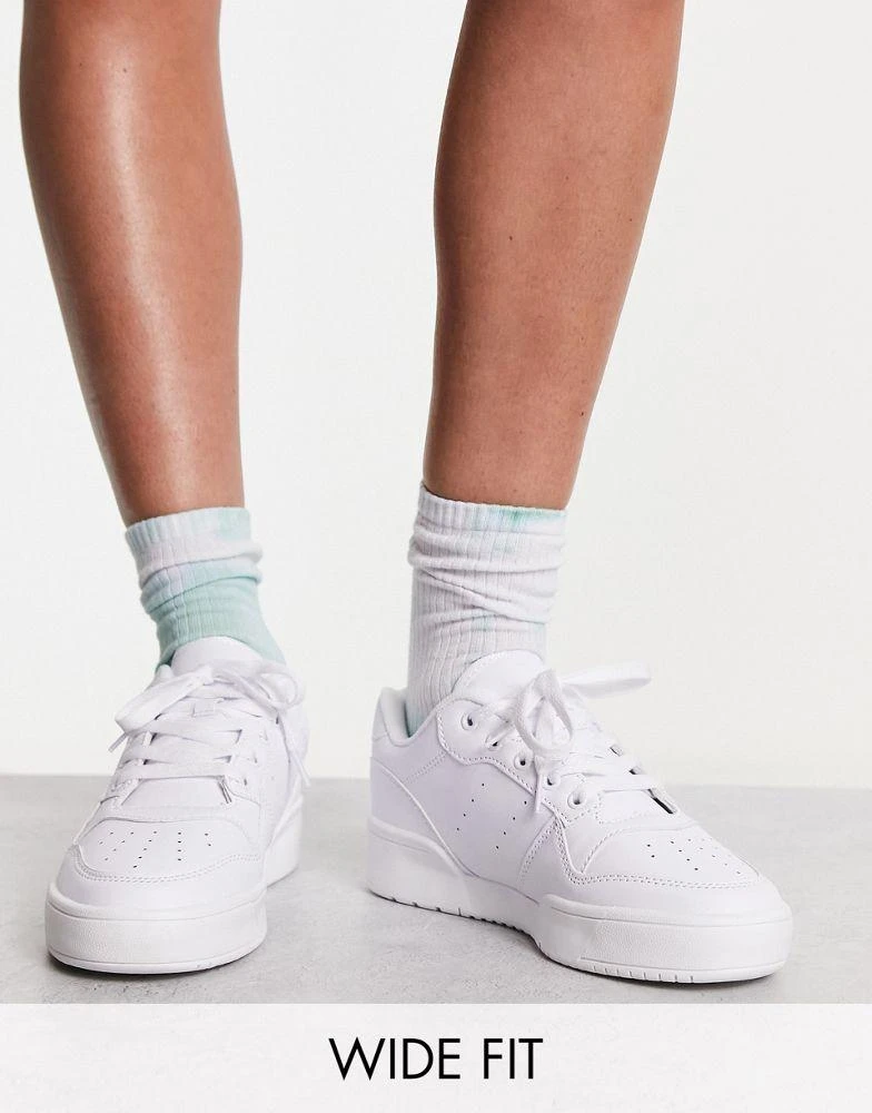 Truffle Collection Truffle Collection Wide Fit chunky trainers in white 1
