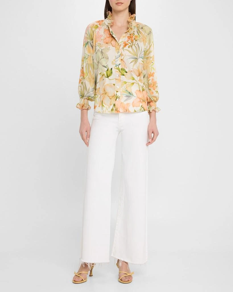Finley Fiona Floral-Print Ruffle Blouse 2