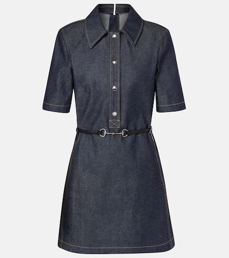 Gucci Horsebit belted denim minidress 1