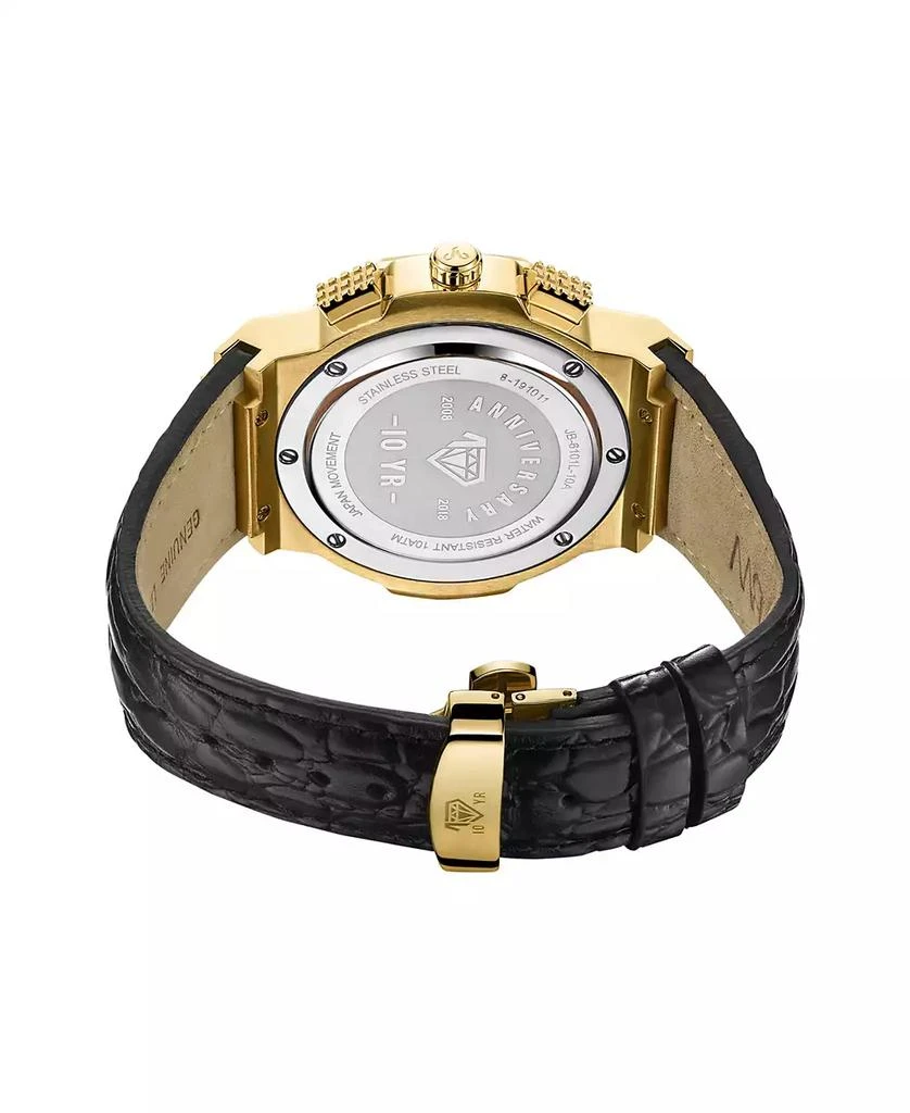 Jbw Men's 10 YR Anniversary Saxon Diamond (1/6 ct.t.w.) & 18K Gold Plated Watch 2