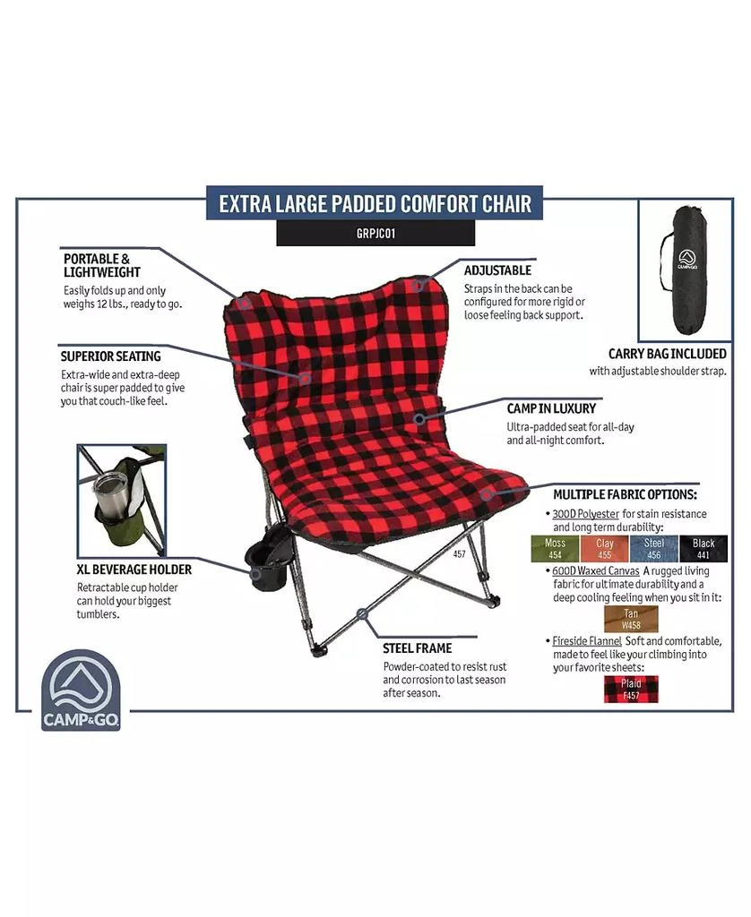 Camp
Go 3 x 3 x 3 ft Multi XXL Ultra Padded Camp Seat 8