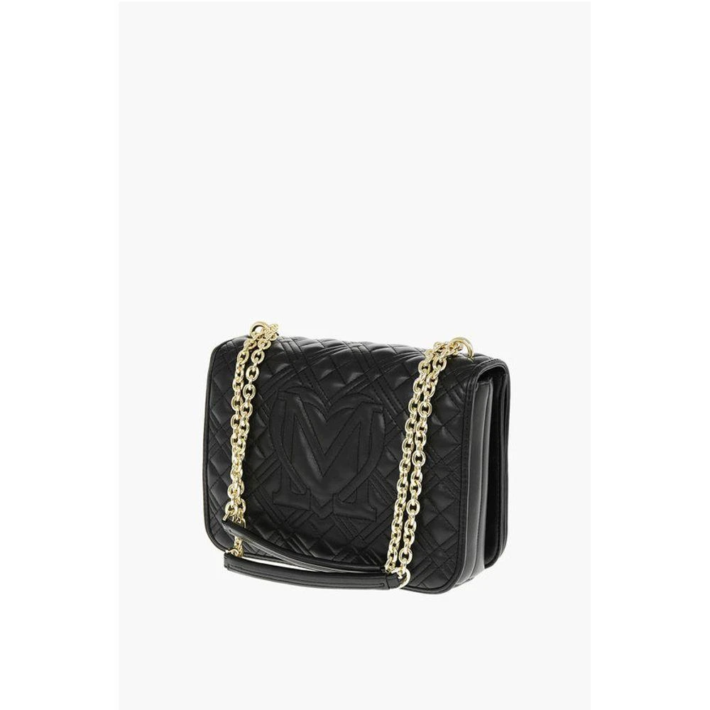 Moschino LOVE Quilted faux Leather Bag with Golden Women's Chain 2