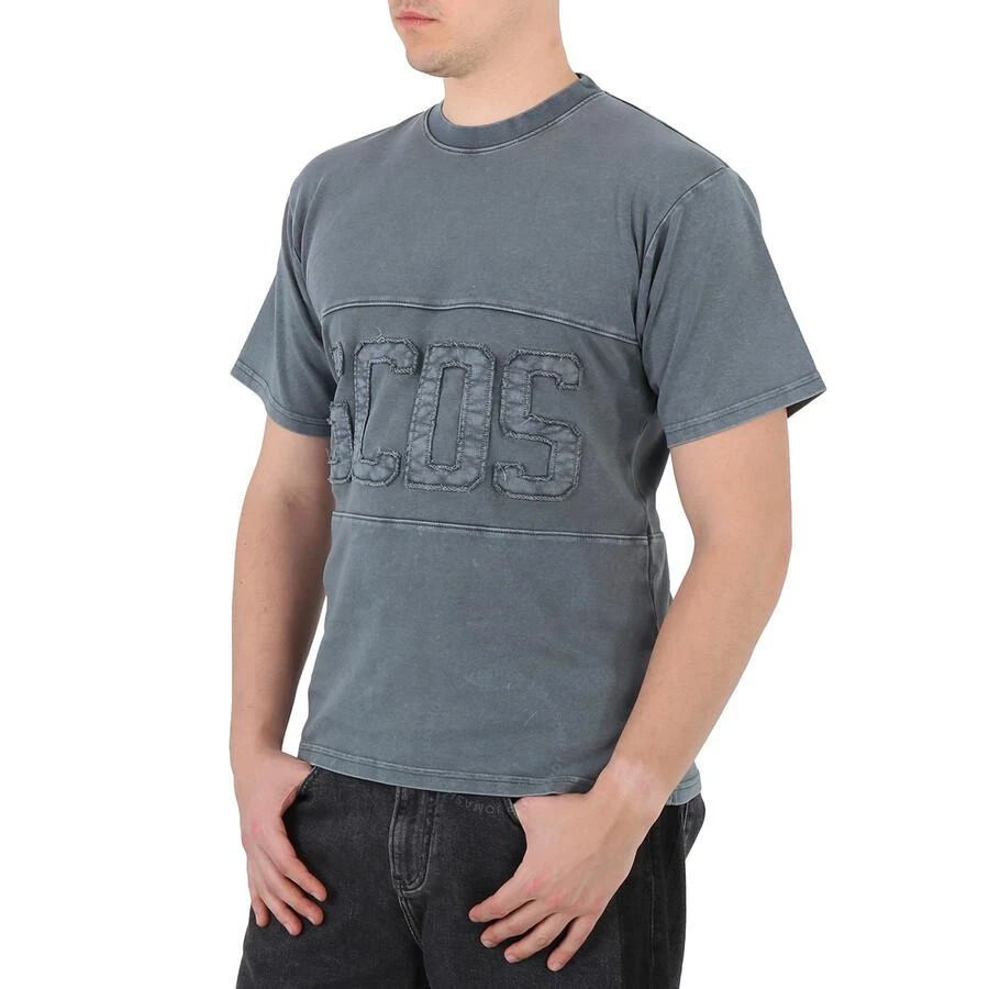 GCDS Men's Overdyed GCDS Logo Band Cotton T-Shirt 3