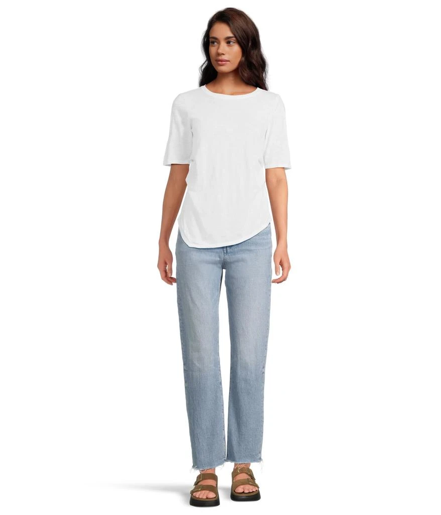 Mod-o-doc Half Sleeve Side Pleats Asymmetric Hem Top 5