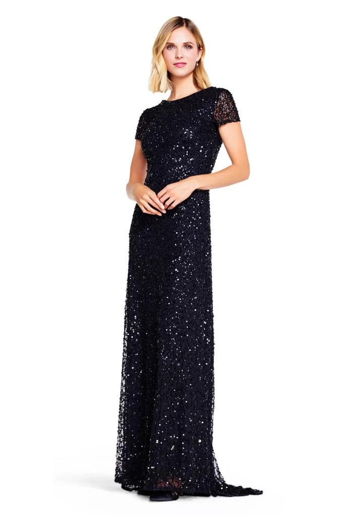 Adrianna Papell Scoop back long dress 4