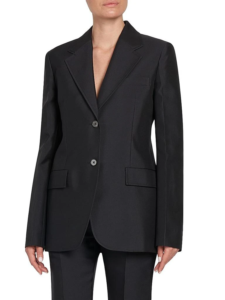 Jil Sander Gabardine Silk-Blend Tailored Blazer 4