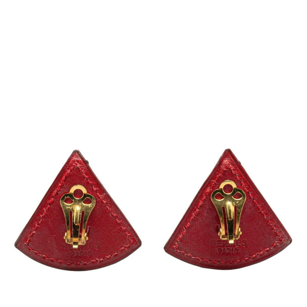 Hermes Leather Clip Earrings (Pre-Owned)