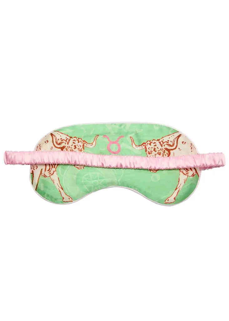 JESSICA RUSSELL FLINT Taurus printed silk-satin eye mask 2