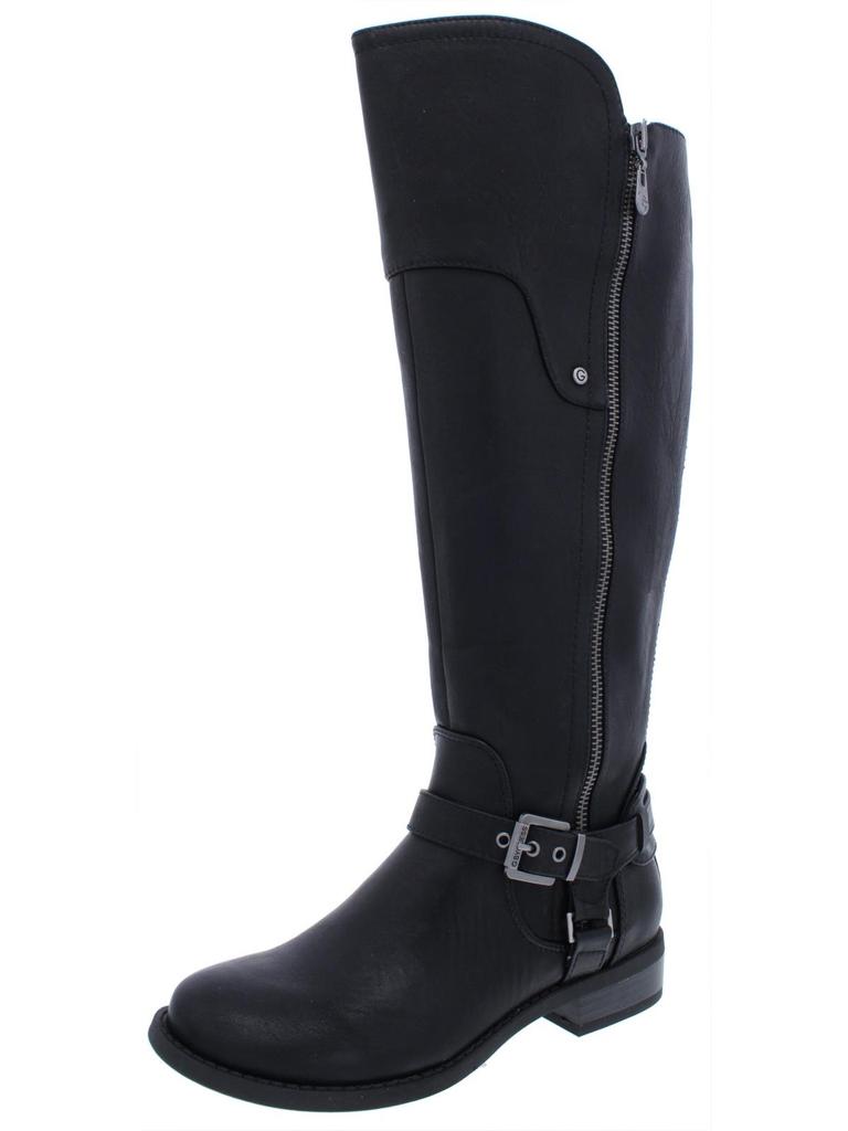 GUESS Harson Womens Wide Calf Faux Leather Knee-High Boots