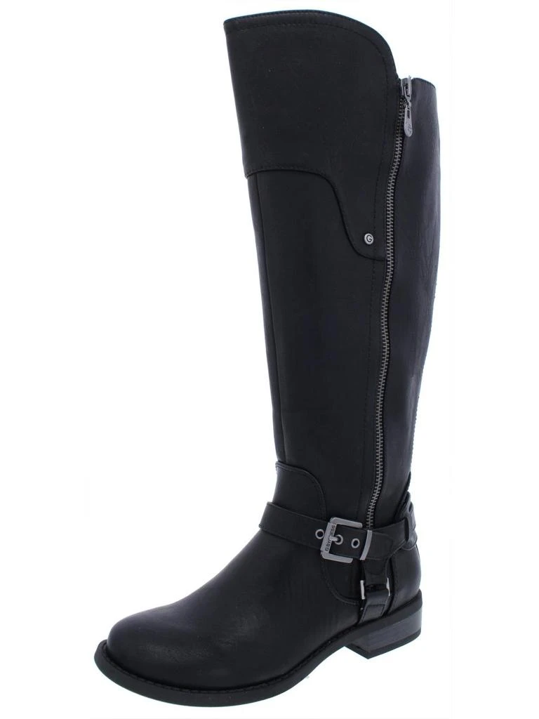 GUESS Harson Womens Wide Calf Faux Leather Knee-High Boots 1
