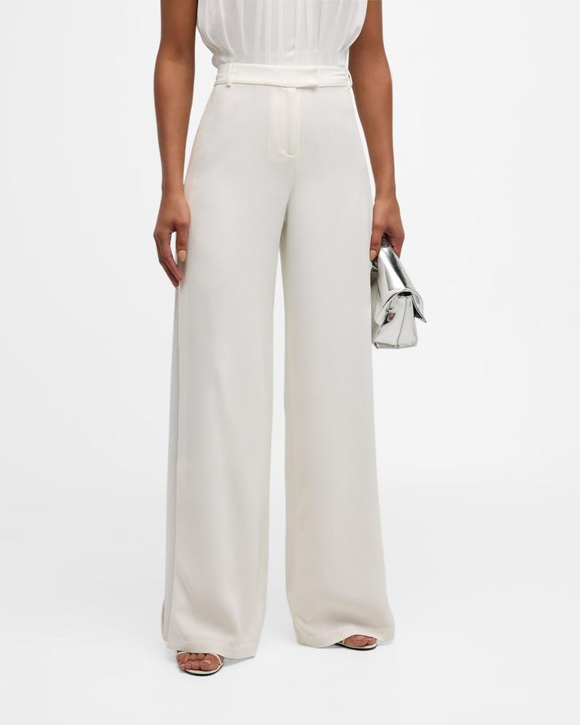 SIMKHAI Lilo Pleated Wide-Leg Pants