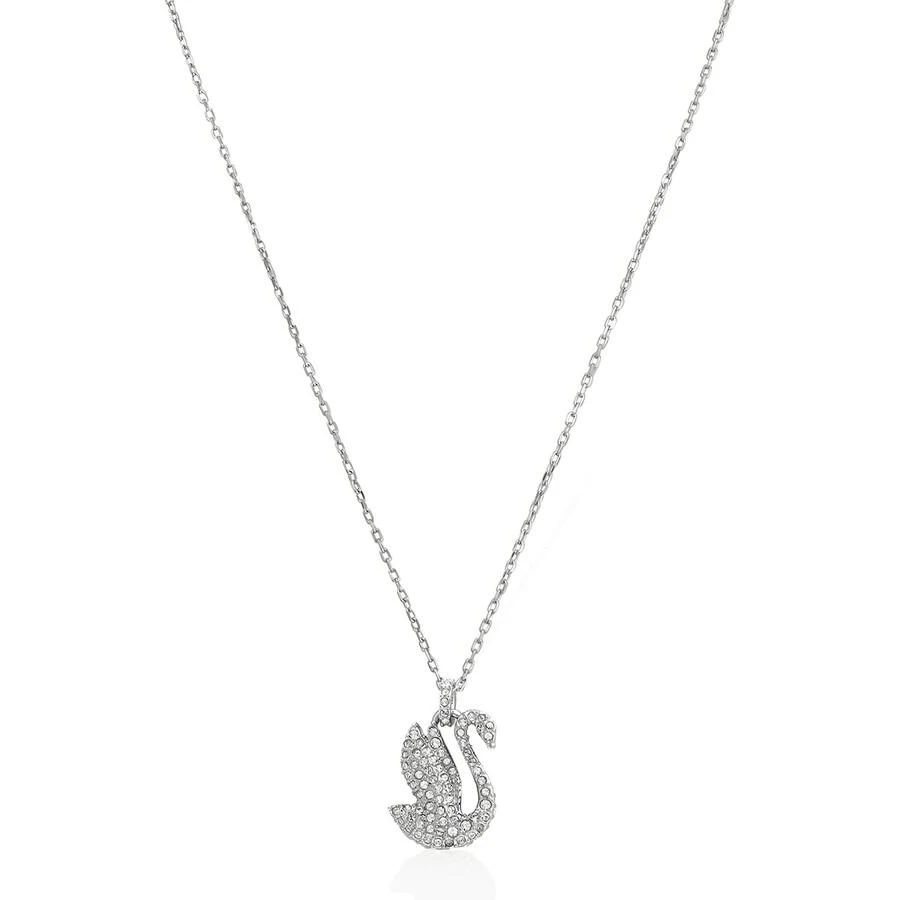 Swarovski Swan Pendant Necklace in White