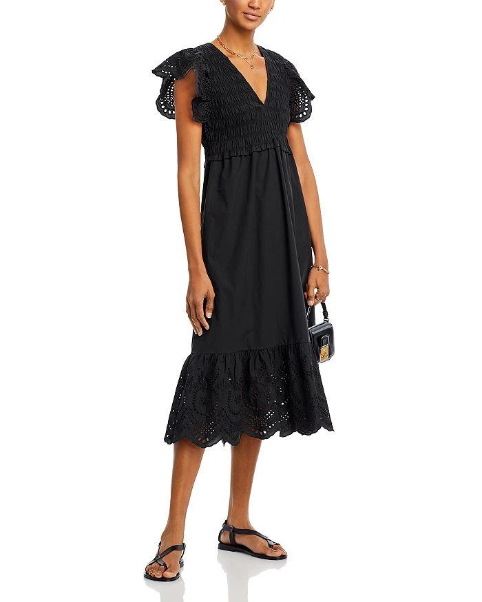 Rails Clementine Eyelet Trim Midi Dress 3