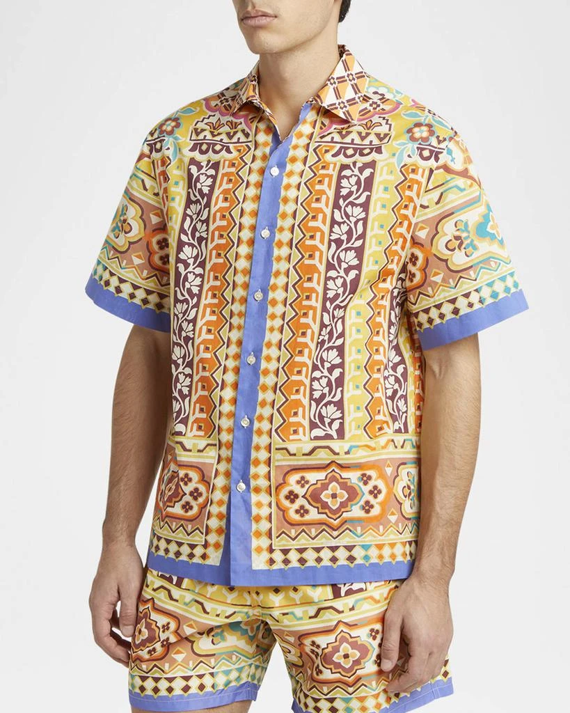 ETRO Men
s Ornate Floral Short-Sleeve Shirt 4