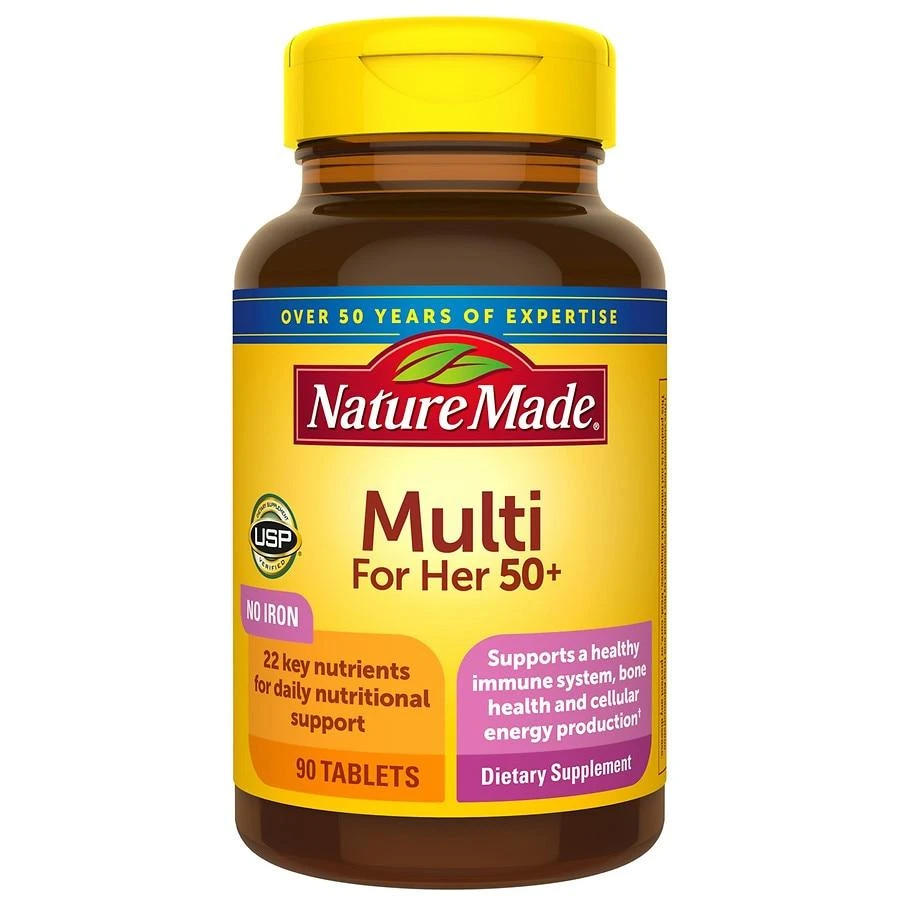 Nature Made Multivitamin For Her 50+ Tablets with No Iron 1
