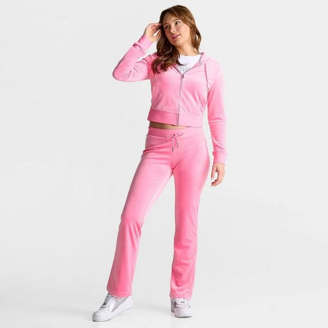 JUICY COUTURE Women's Juicy Couture OG Big Bling Velour Zip-Up Hoodie 3