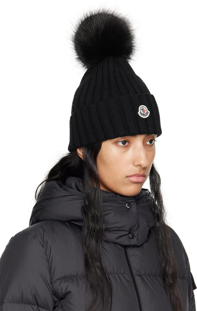 Moncler Black Pom Pom Beanie 2
