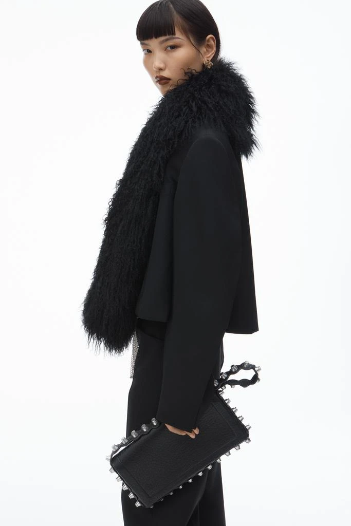 Alexander Wang Cropped Blazer with Mongolian Fur 3