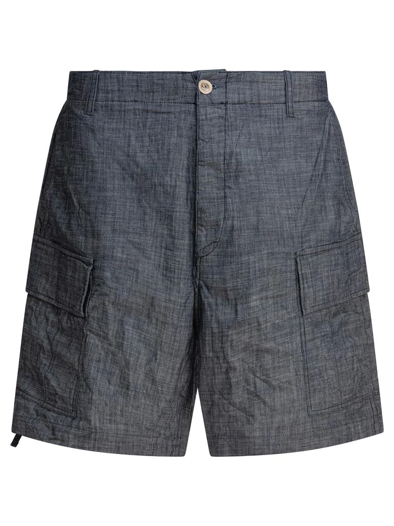 C.P.COMPANY CARGO SHORTS IN CHAMBRAY 1