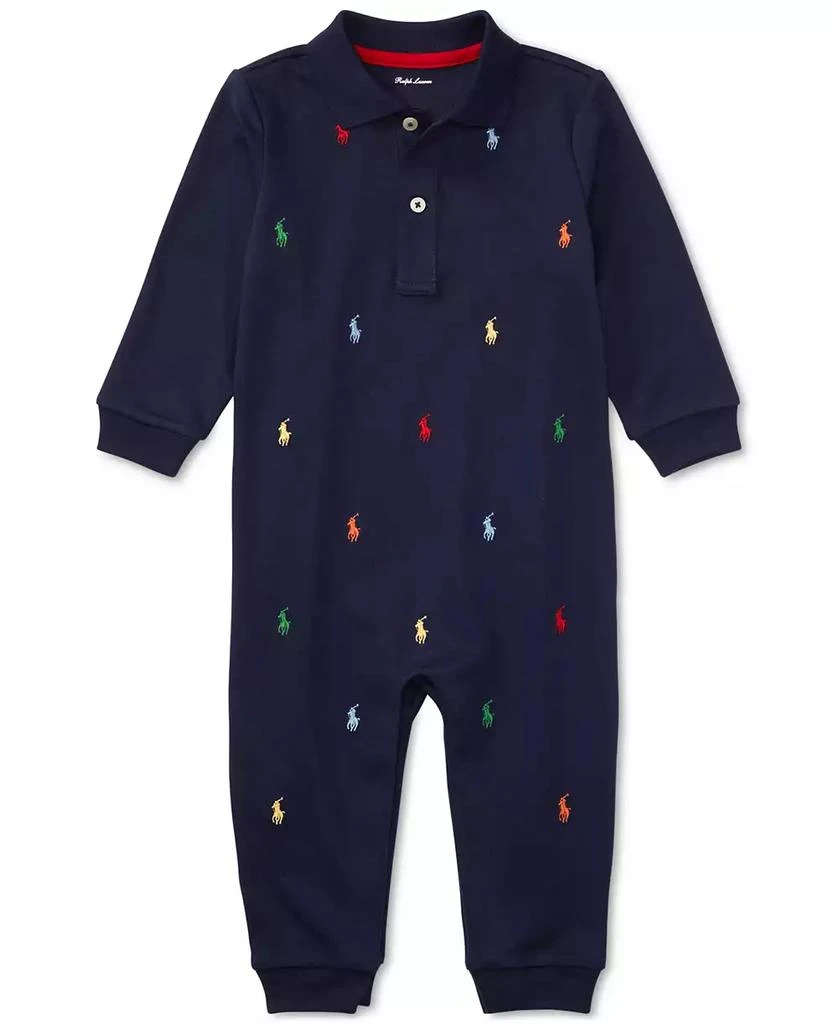 Ralph Lauren Baby Boys Schiffli Cotton Coverall