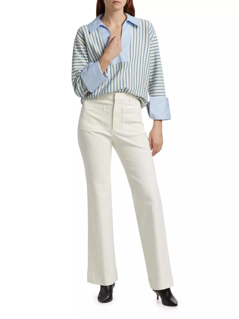 Tanya Taylor Whitney Striped Long-Sleeve Top 2