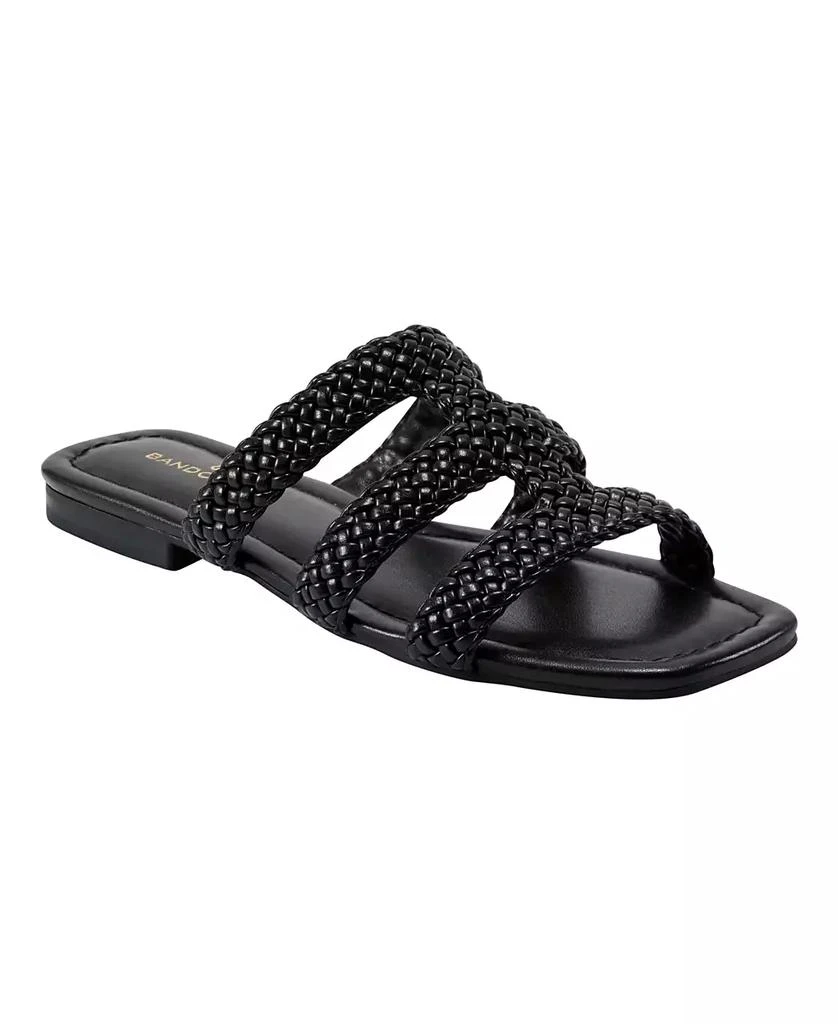 Bandolino Women's Sumer Woven Caged Flat Slide Sandals 1
